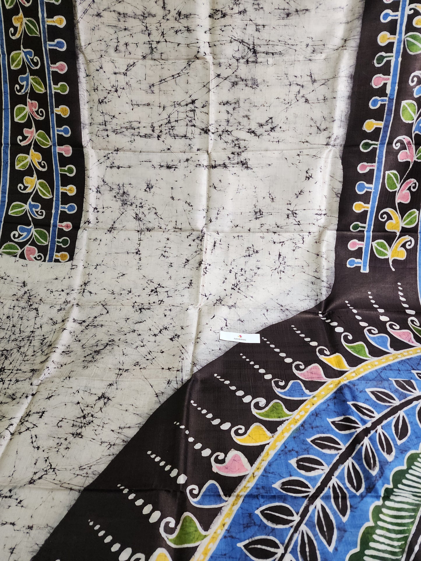 Batik on Pure silk saree