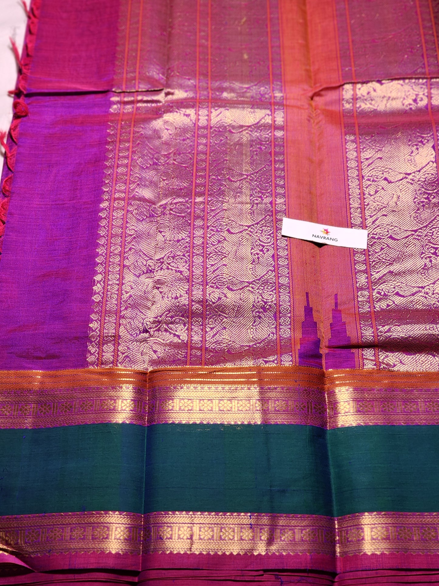 1000 Buta Kanchipuram silk cotton saree