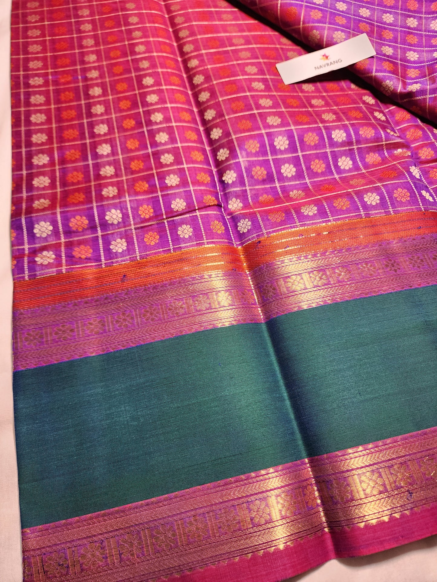 1000 Buta Kanchipuram silk cotton saree