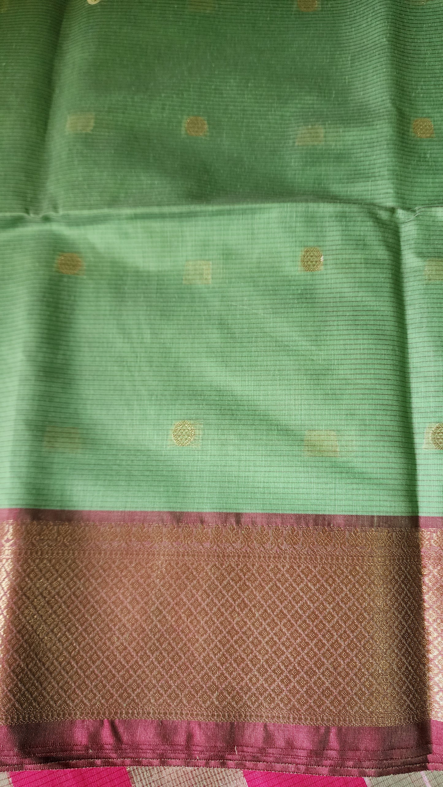 Light green and pink Semi Maheshwari