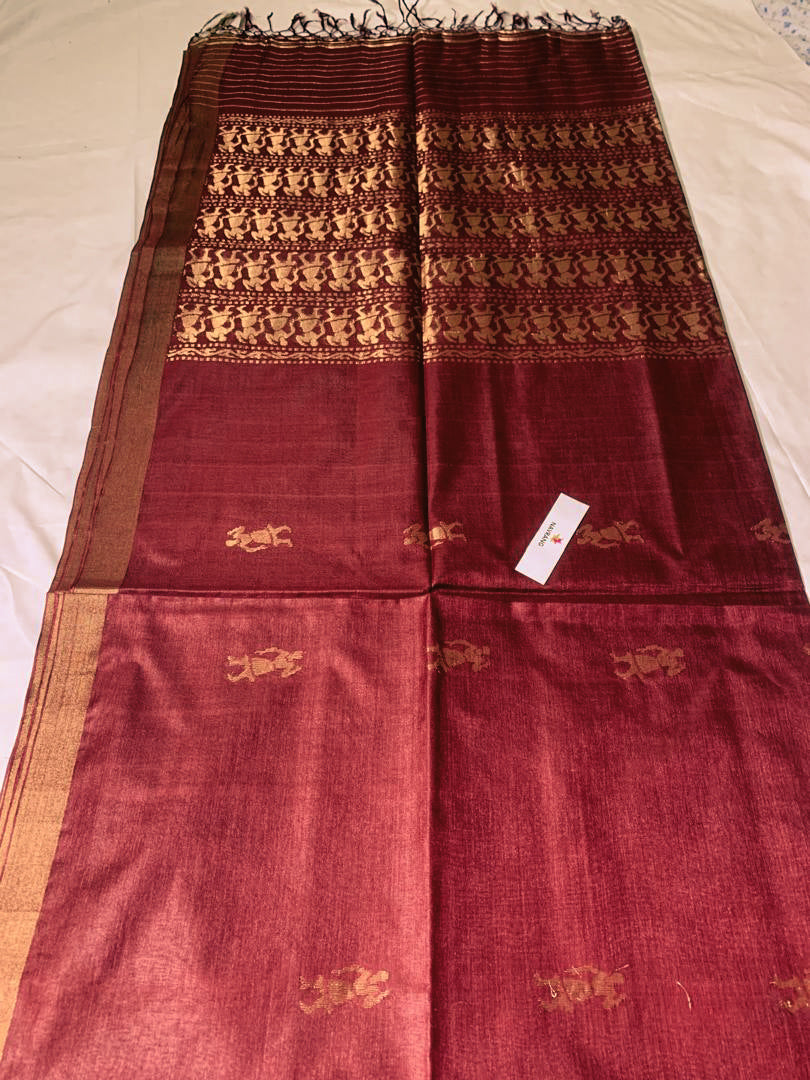 Nritya motif kosa silk Saree