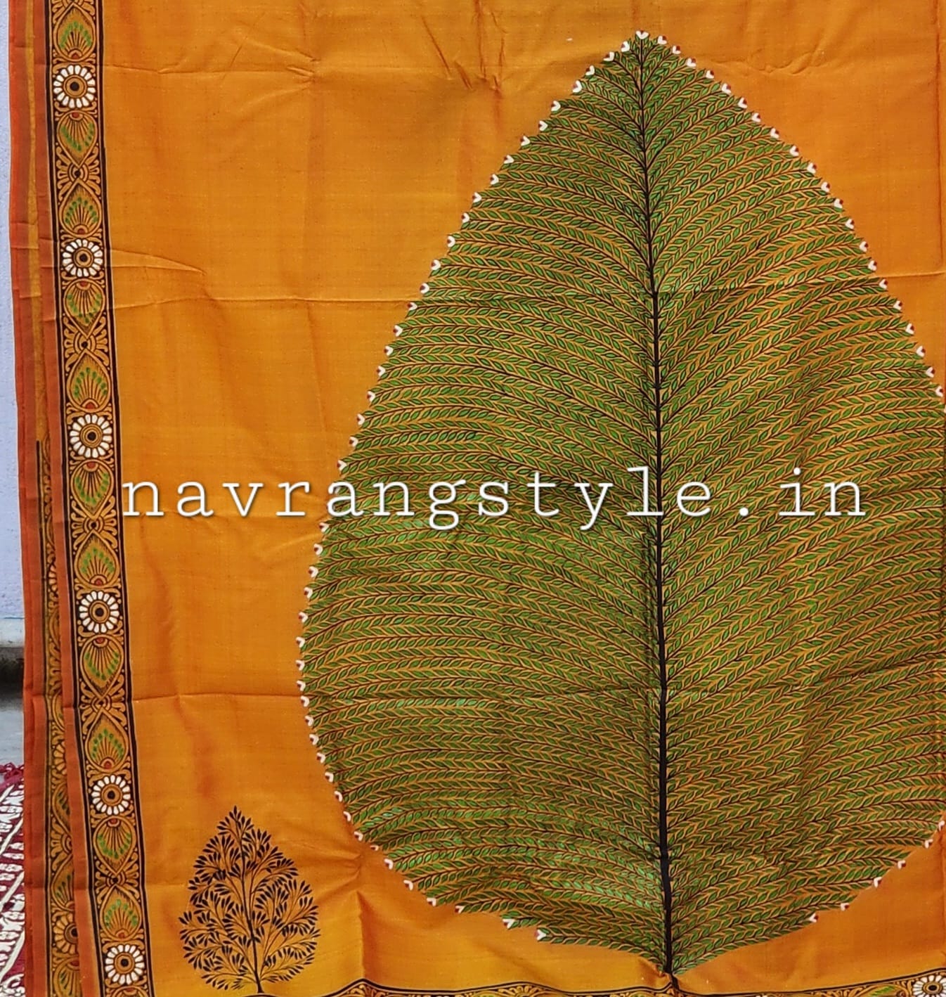 Tree of Life Pattachitra Silk saree