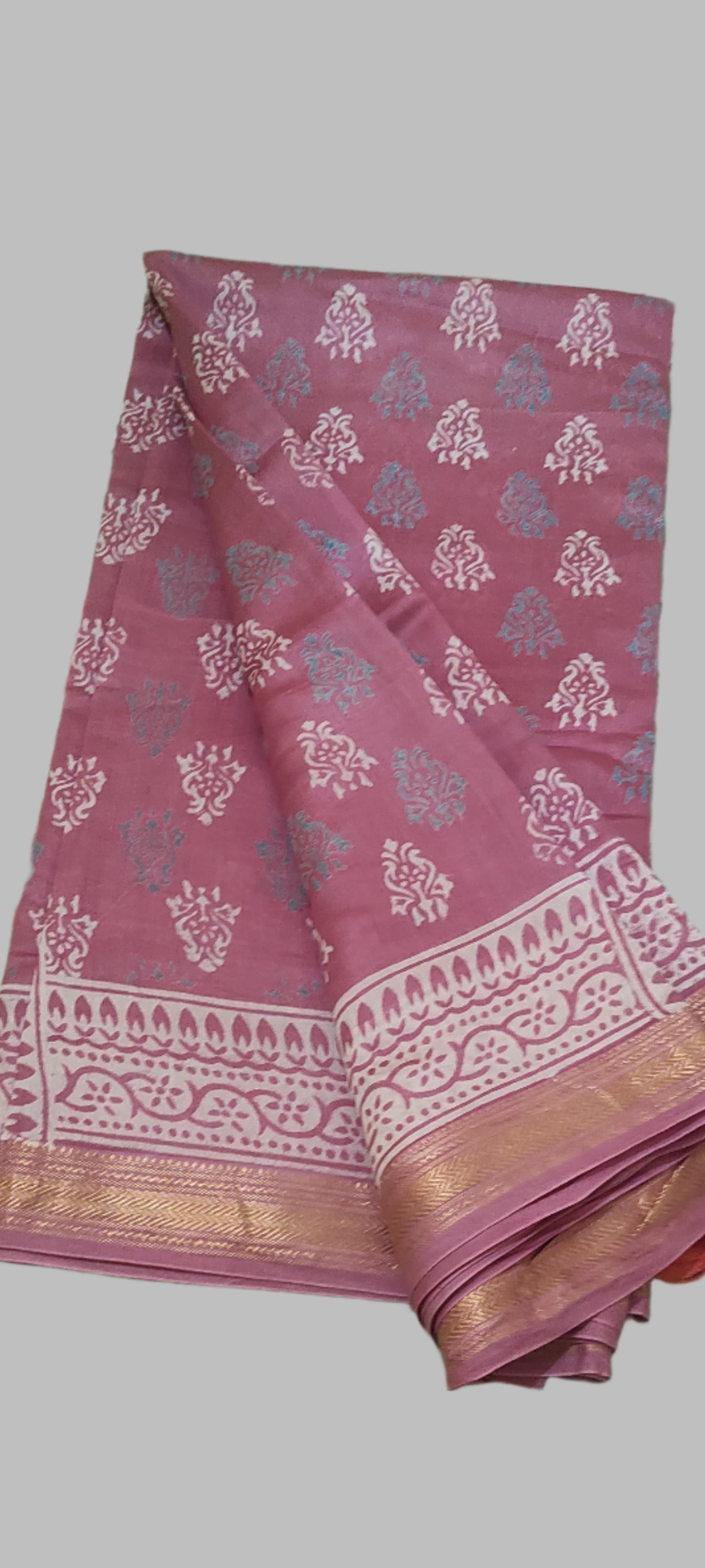 Maheshwari Block printed saree I