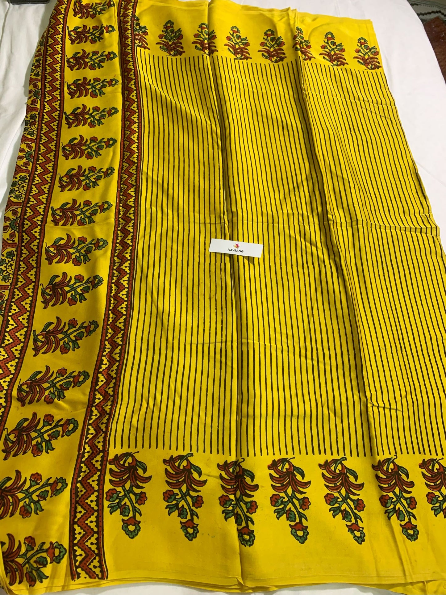 Haldi - Handcrafted Ajrakh Modal Silk Saree