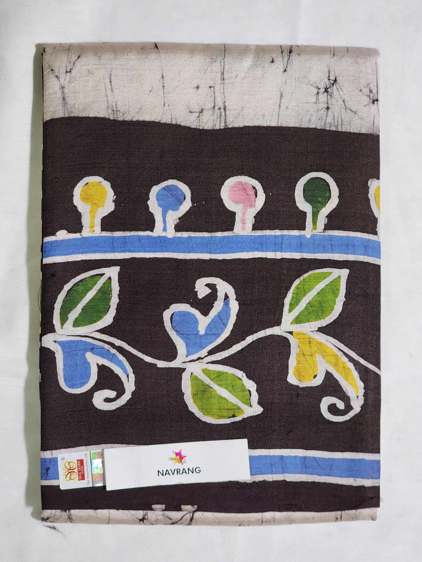 Batik on Pure silk saree