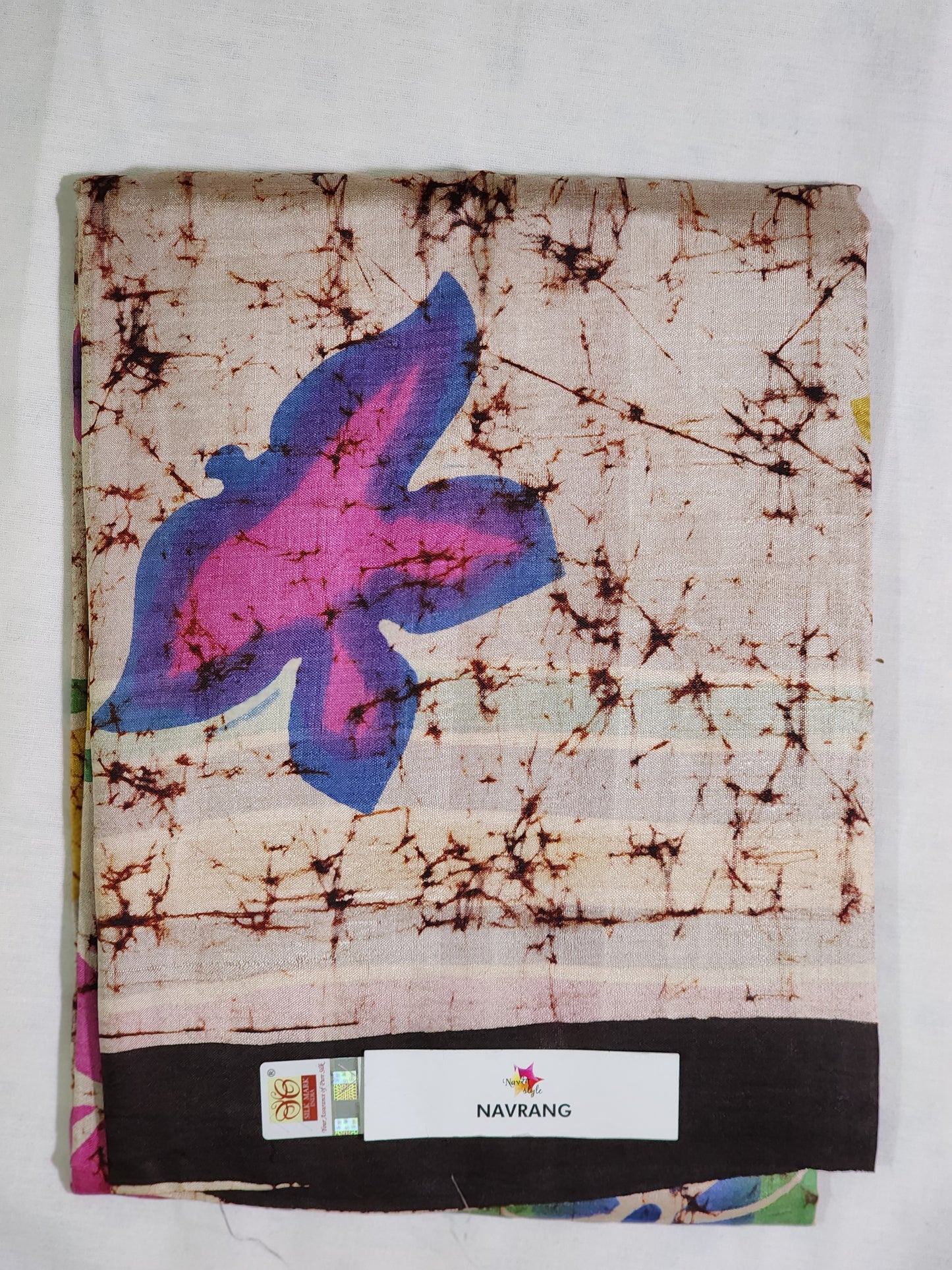 Batik on Pure silk saree