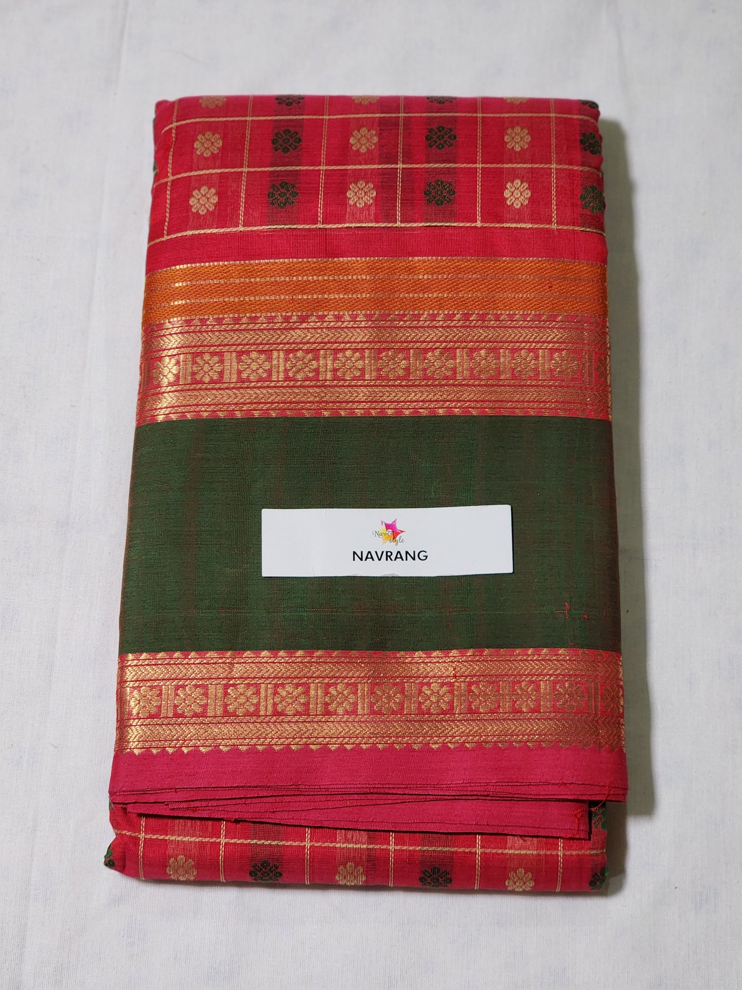 Thousand Buta Kanchipuram silkcotton Saree