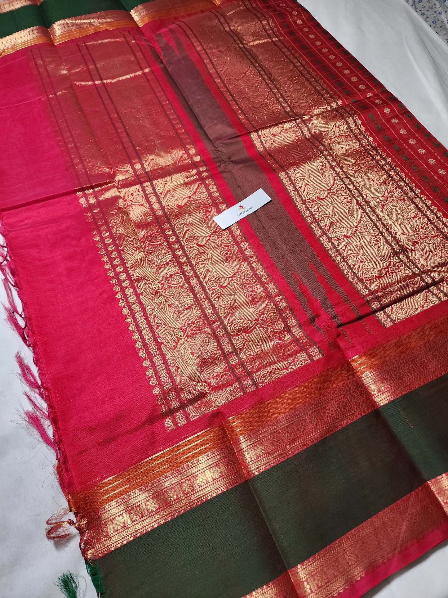 Thousand Buta Kanchipuram silkcotton Saree