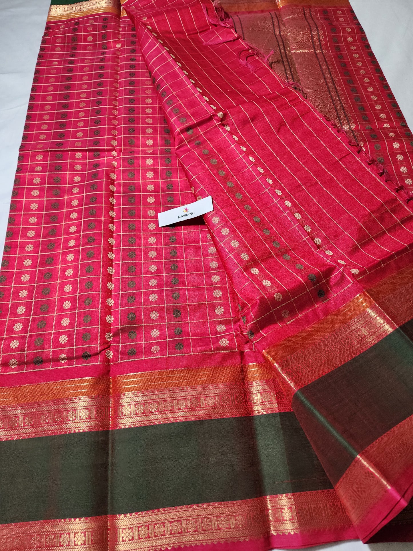 Thousand Buta Kanchipuram silkcotton Saree