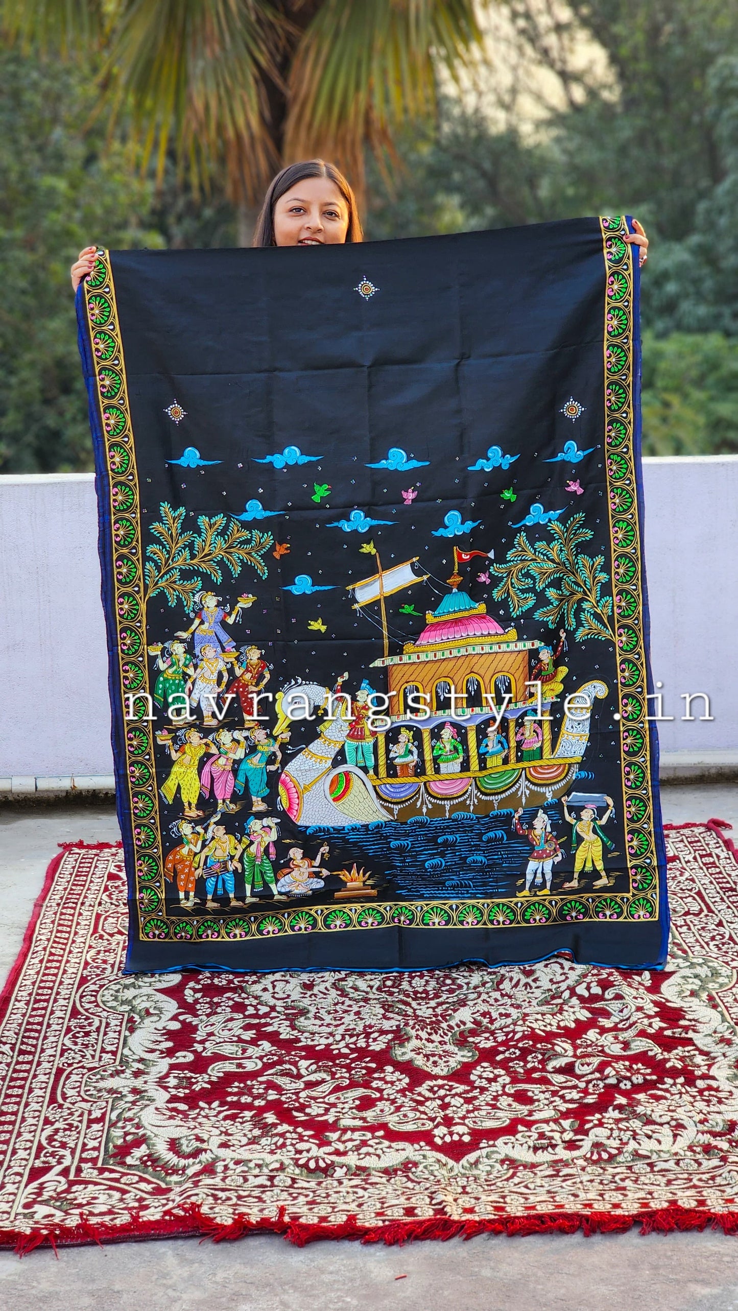 Boita Bandana Pattachitra Silk Saree