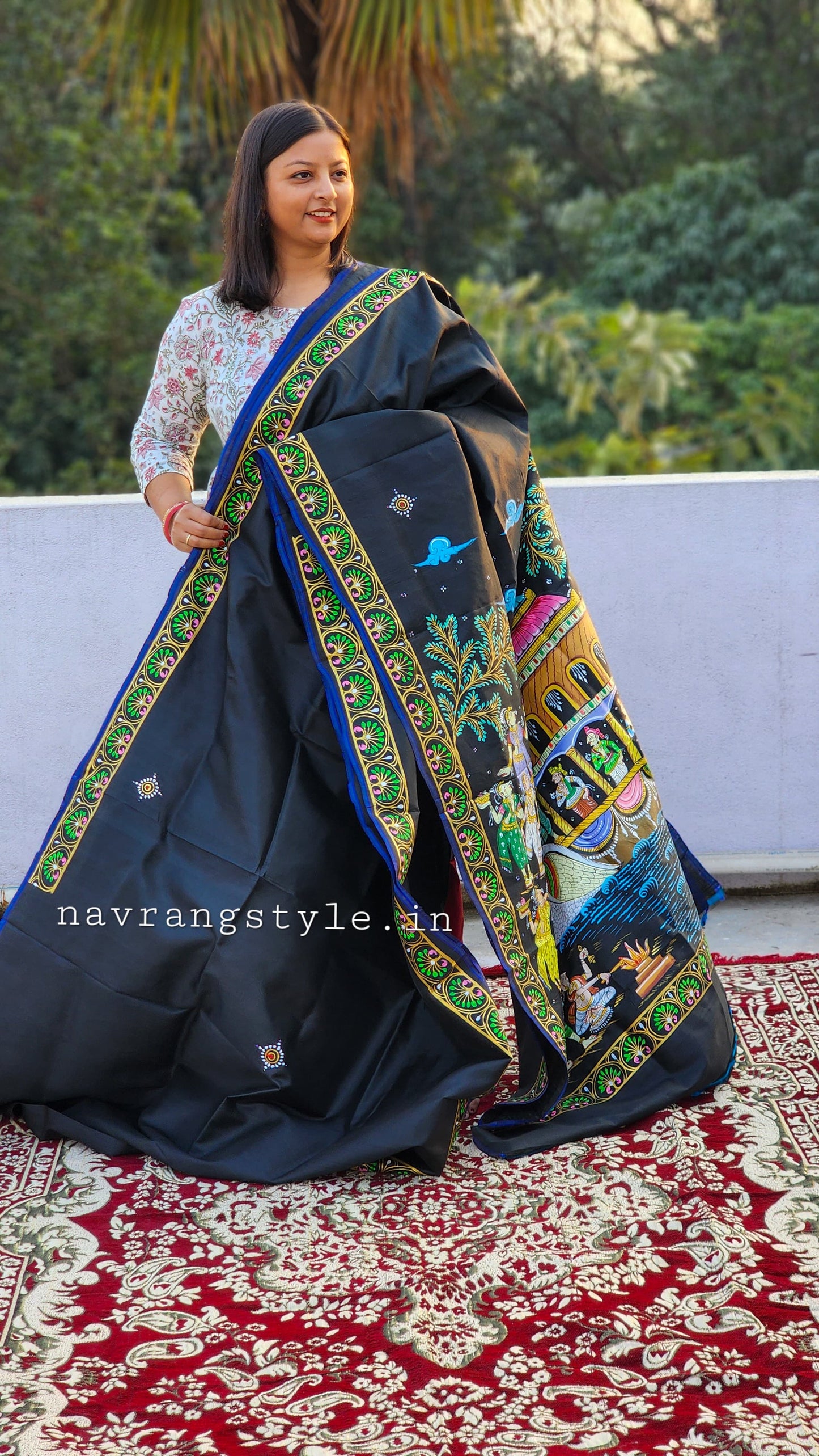 Boita Bandana Pattachitra Silk Saree