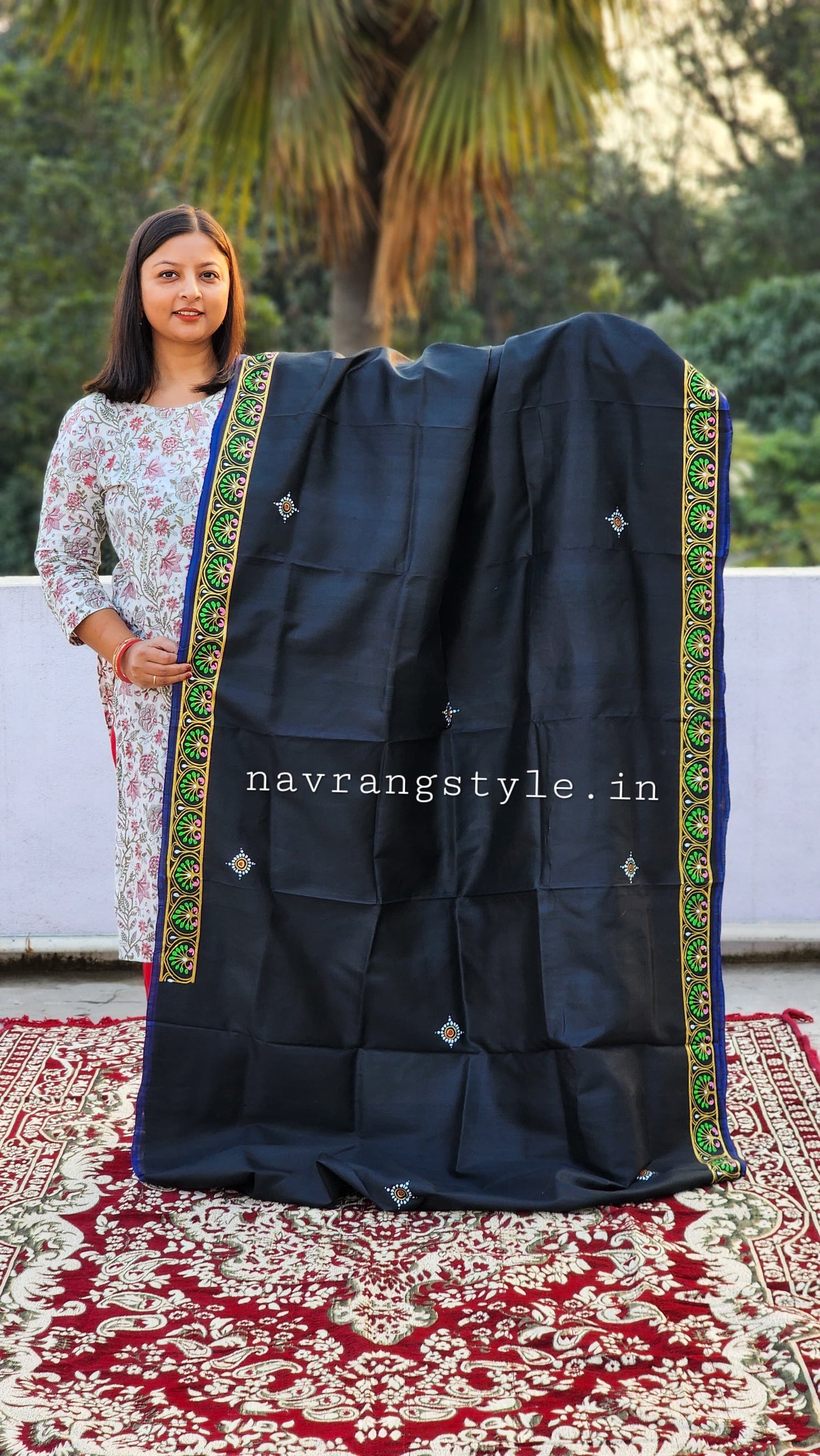 Boita Bandana Pattachitra Silk Saree