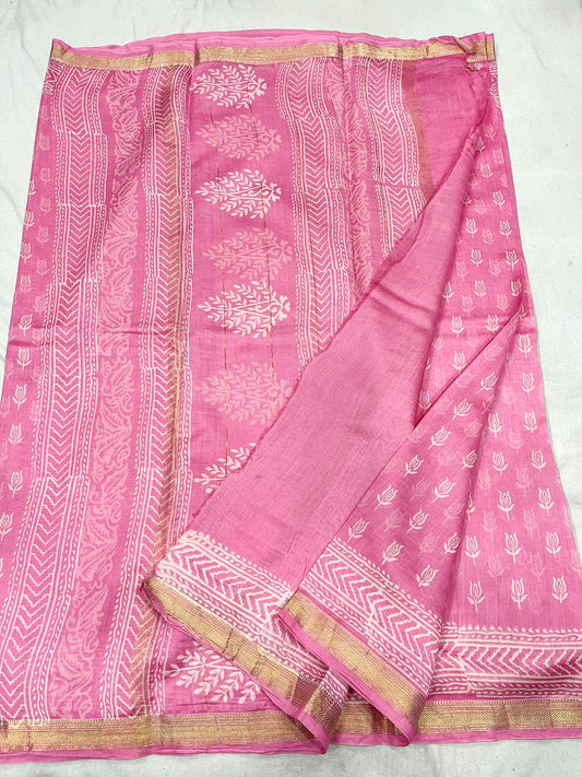 Maheshwari Block printed Saree XII