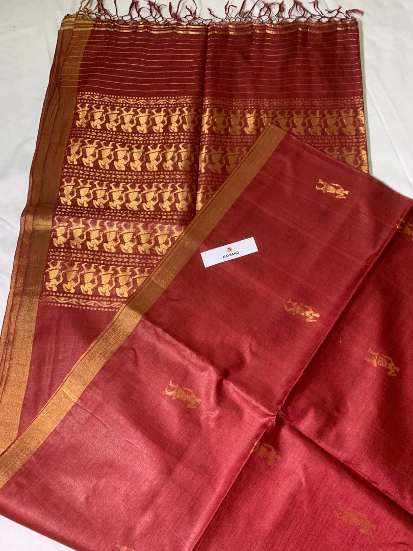 Nritya motif kosa silk Saree