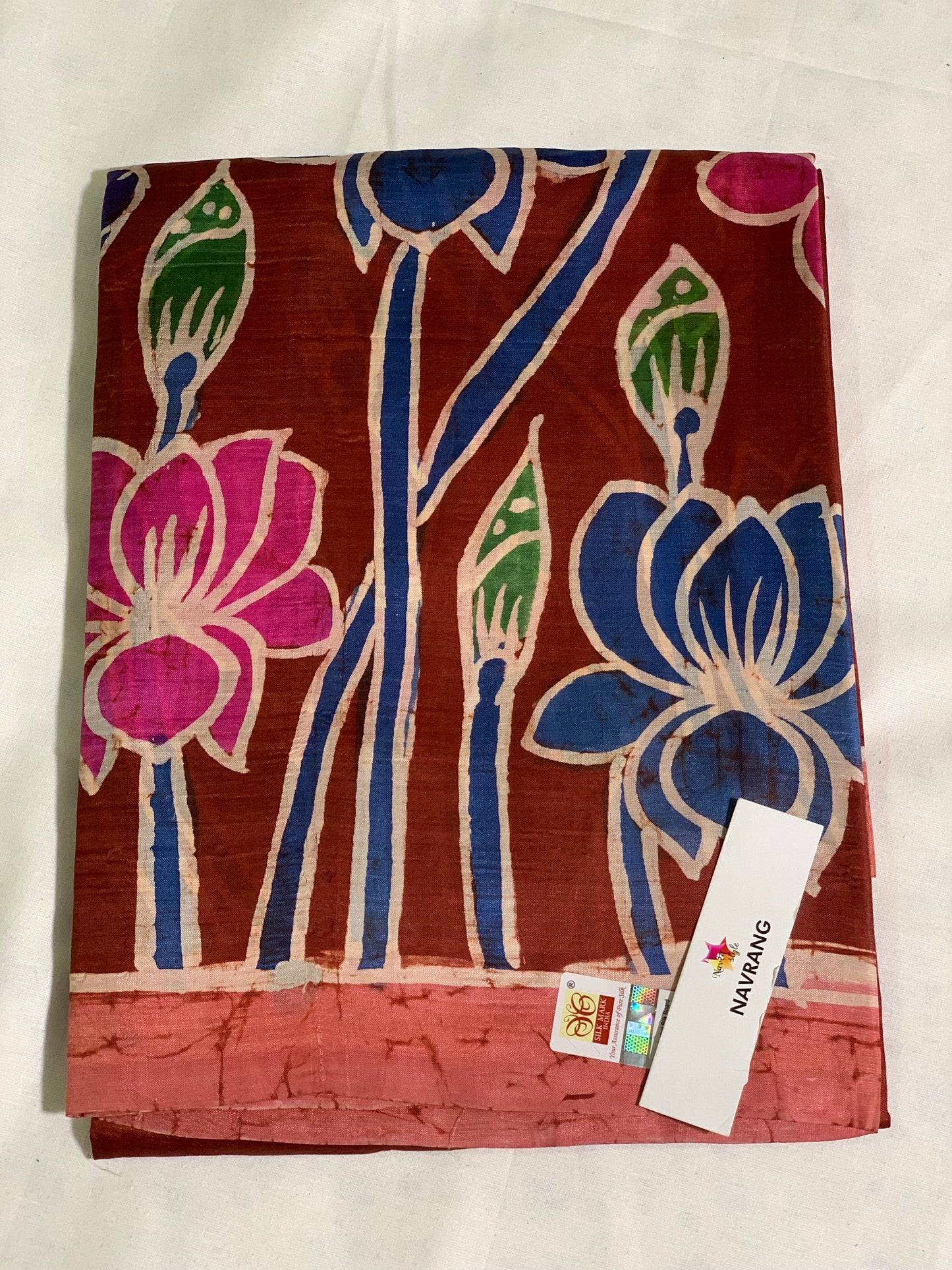 Handpainted pure silk Saree