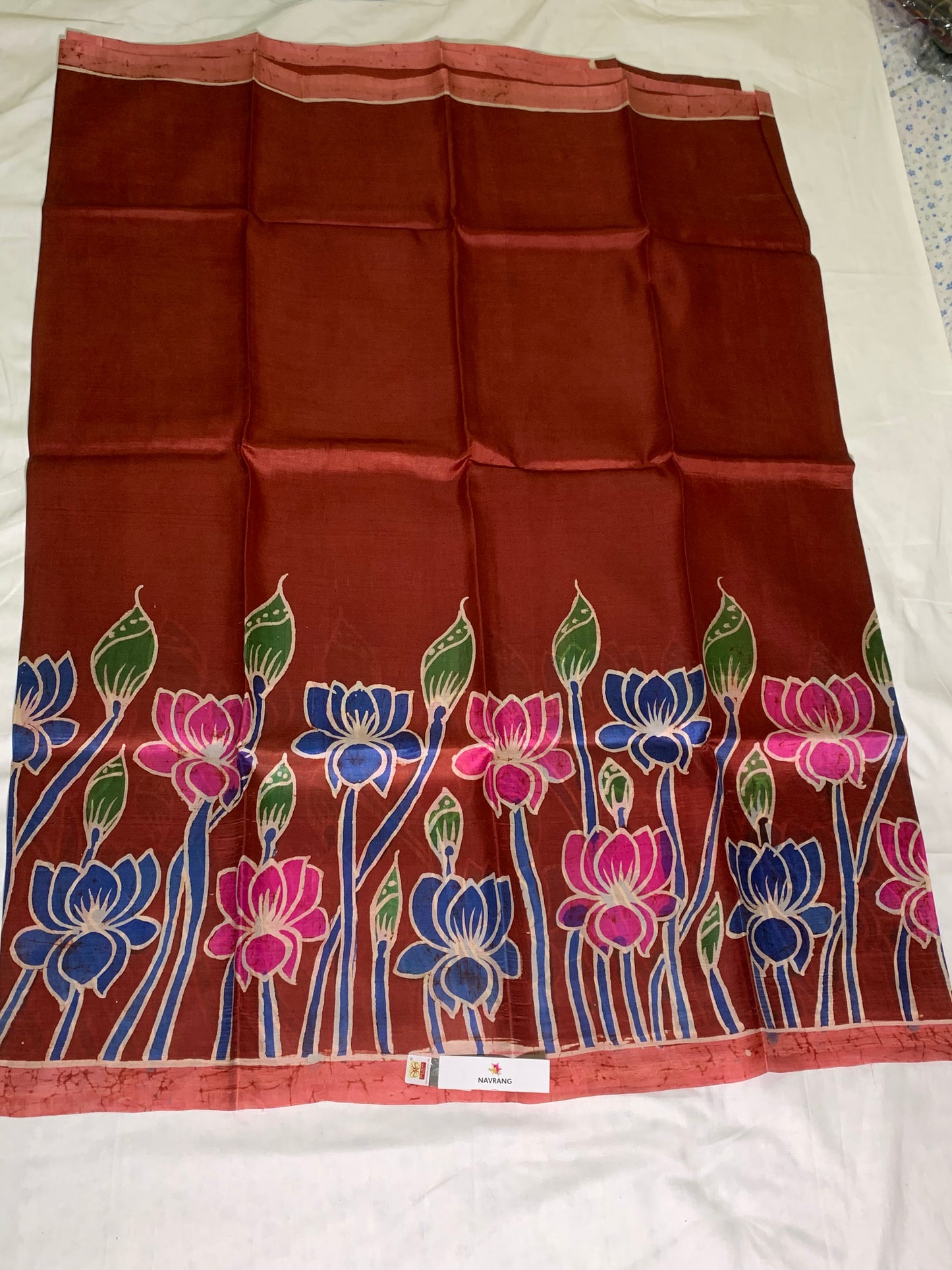 Handpainted pure silk Saree