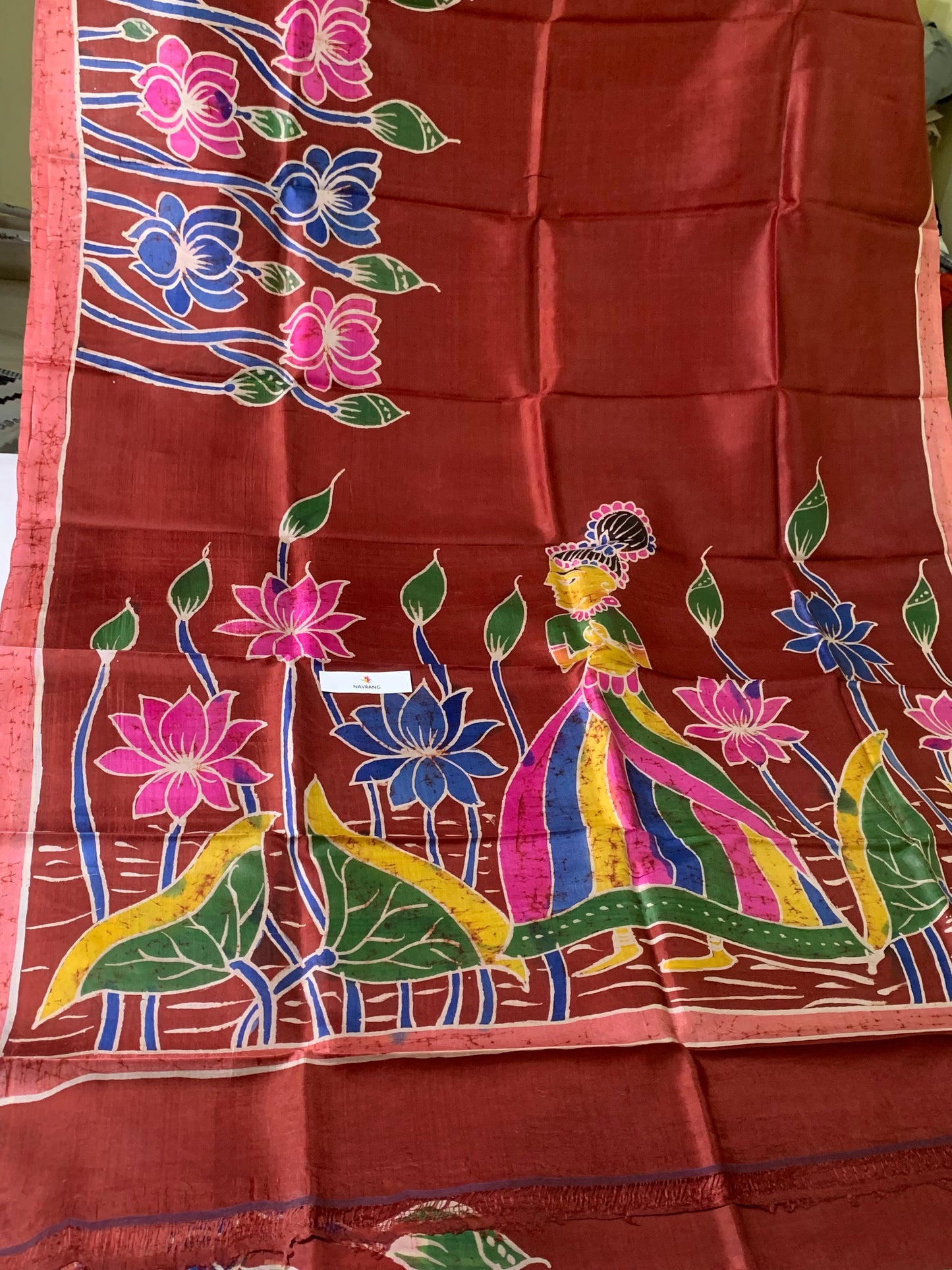 Handpainted pure silk Saree