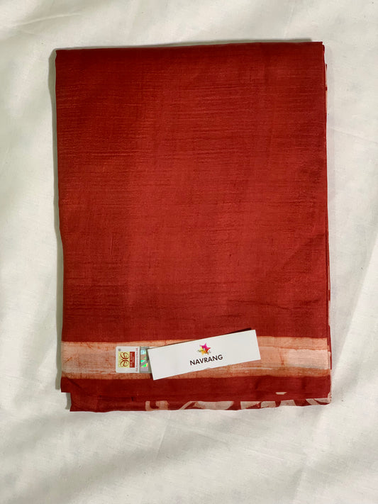 Handpainted pure silk saree
