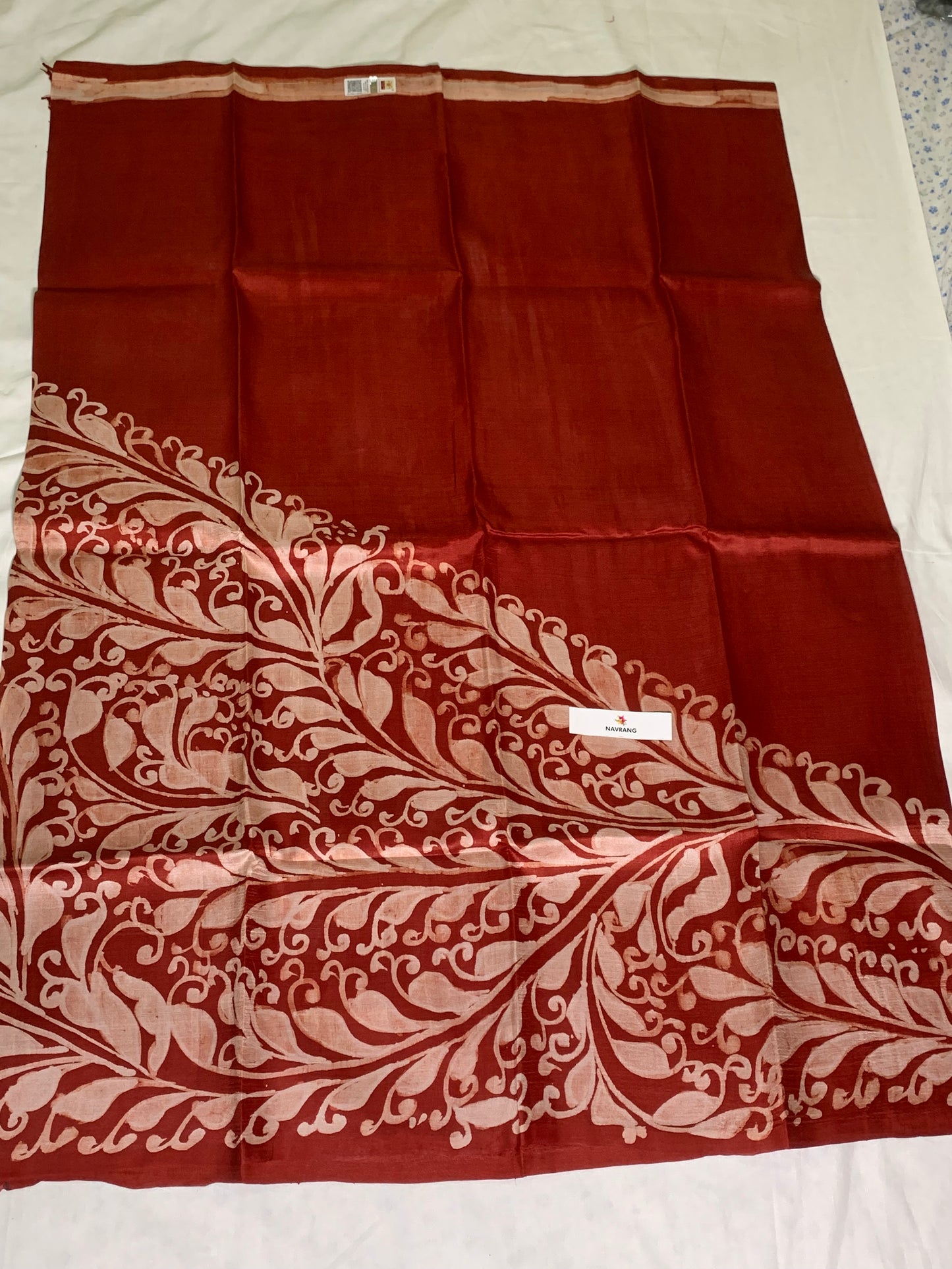 Handpainted pure silk saree