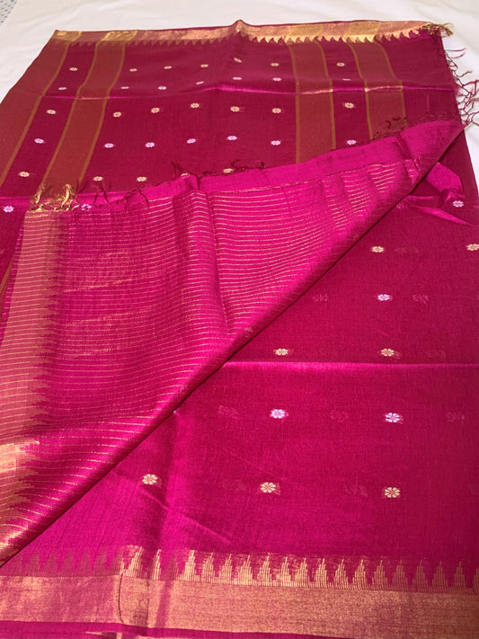 Woven Buta Tussar silk Saree
