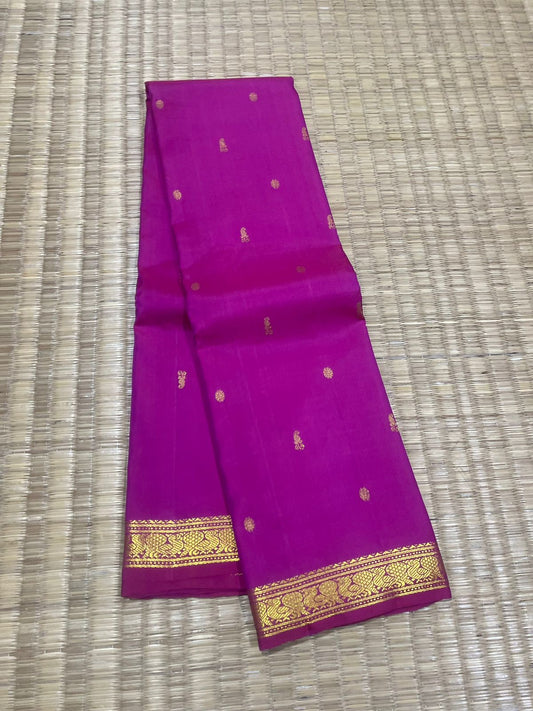 Pure Silk Kanjivaram Saree with zari motifs