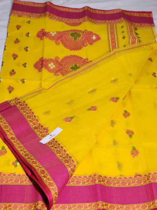 Tant Saree Yellow