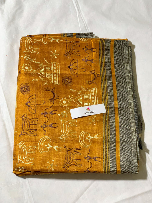 Embroidered mix Cotton Saree