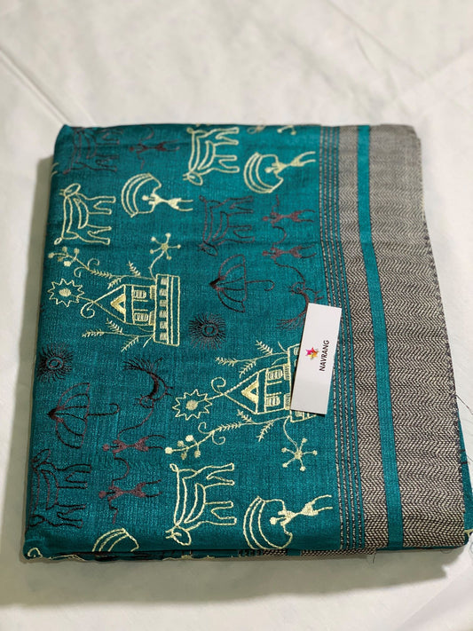 Embroidered Mix cotton Saree