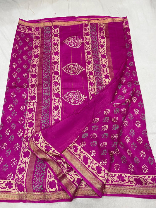 Maheshwari Block printed Saree III