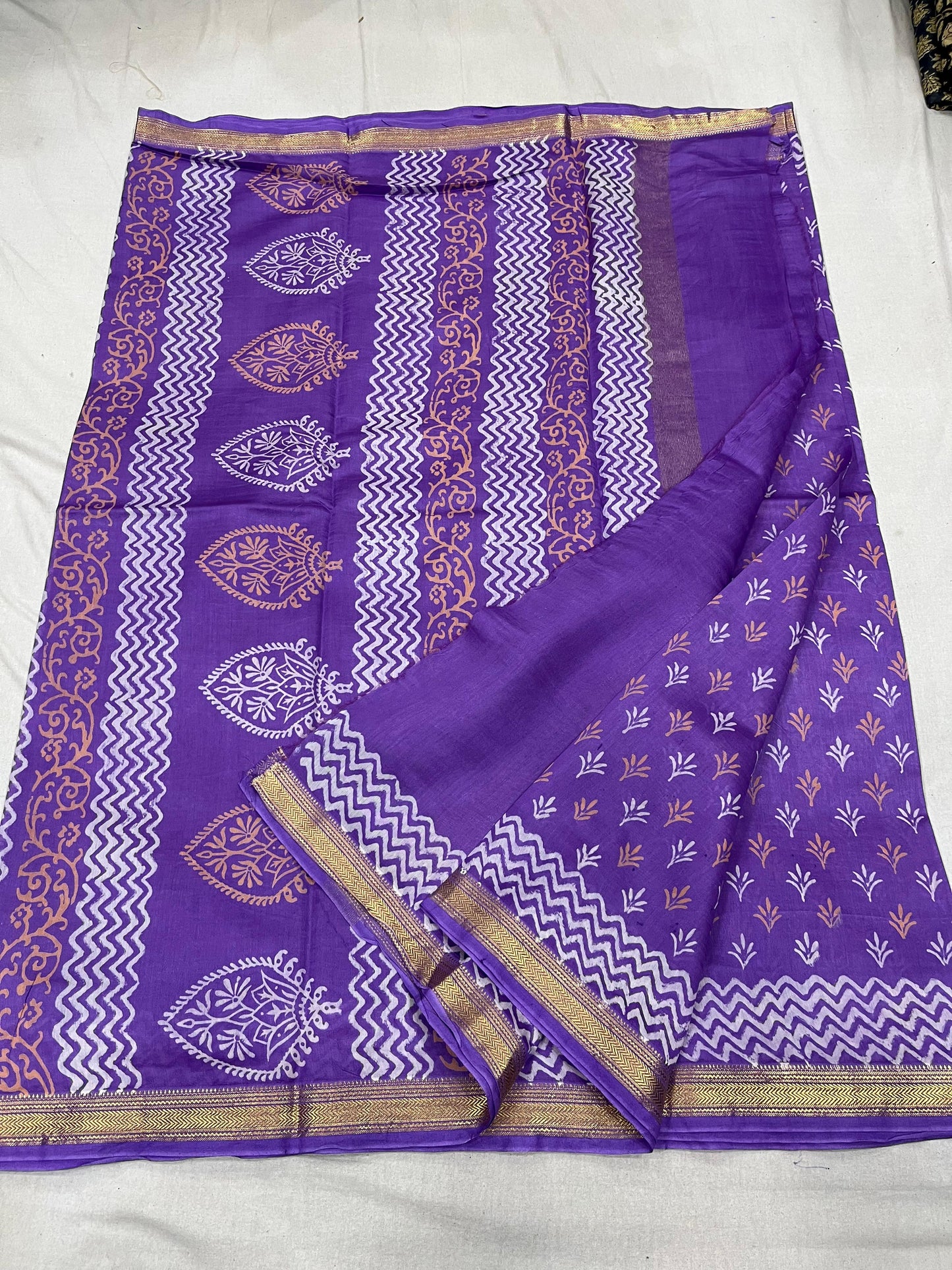 Maheshwari Block printed Saree V