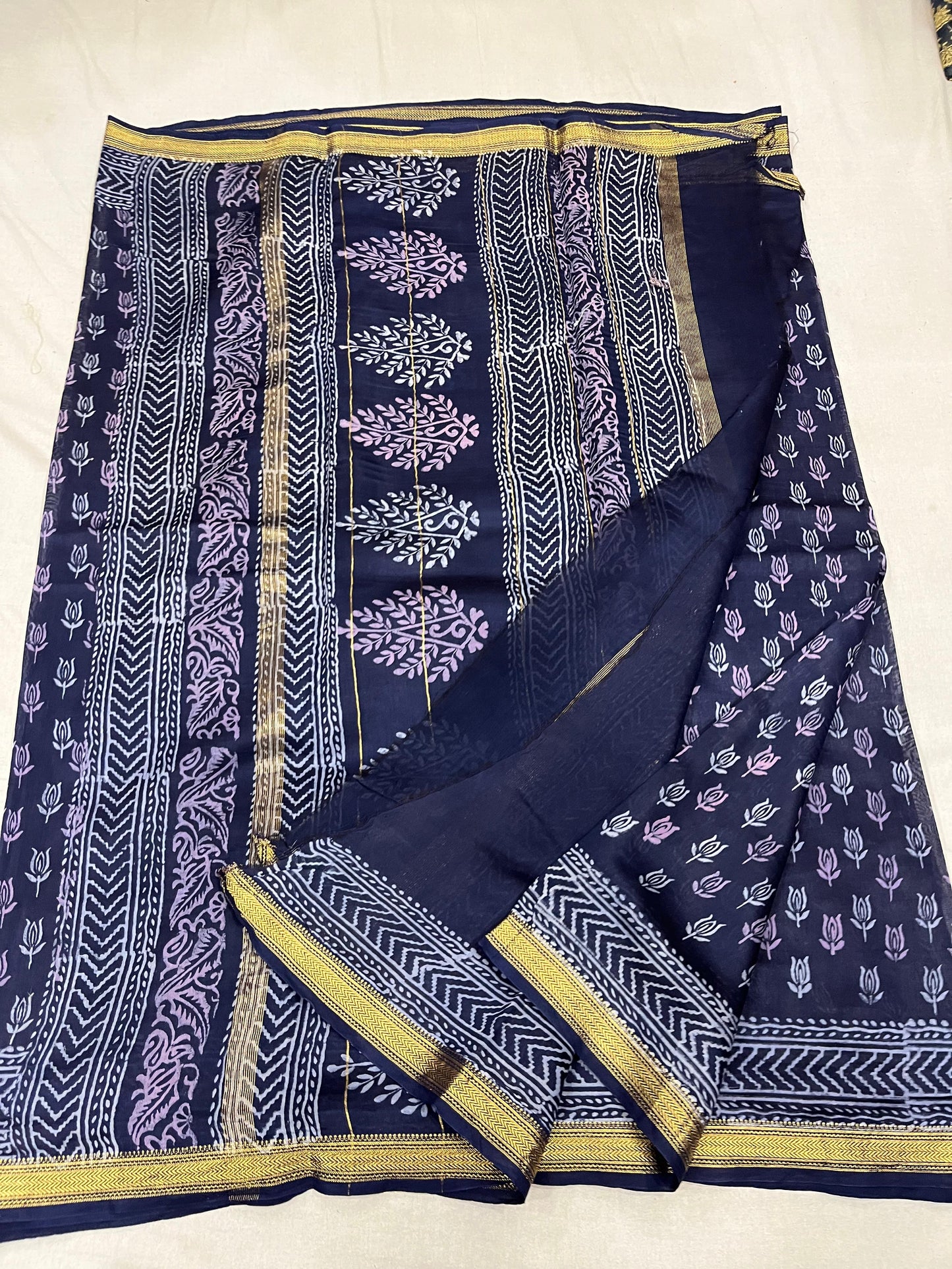 Maheshwari Block printed Saree IX