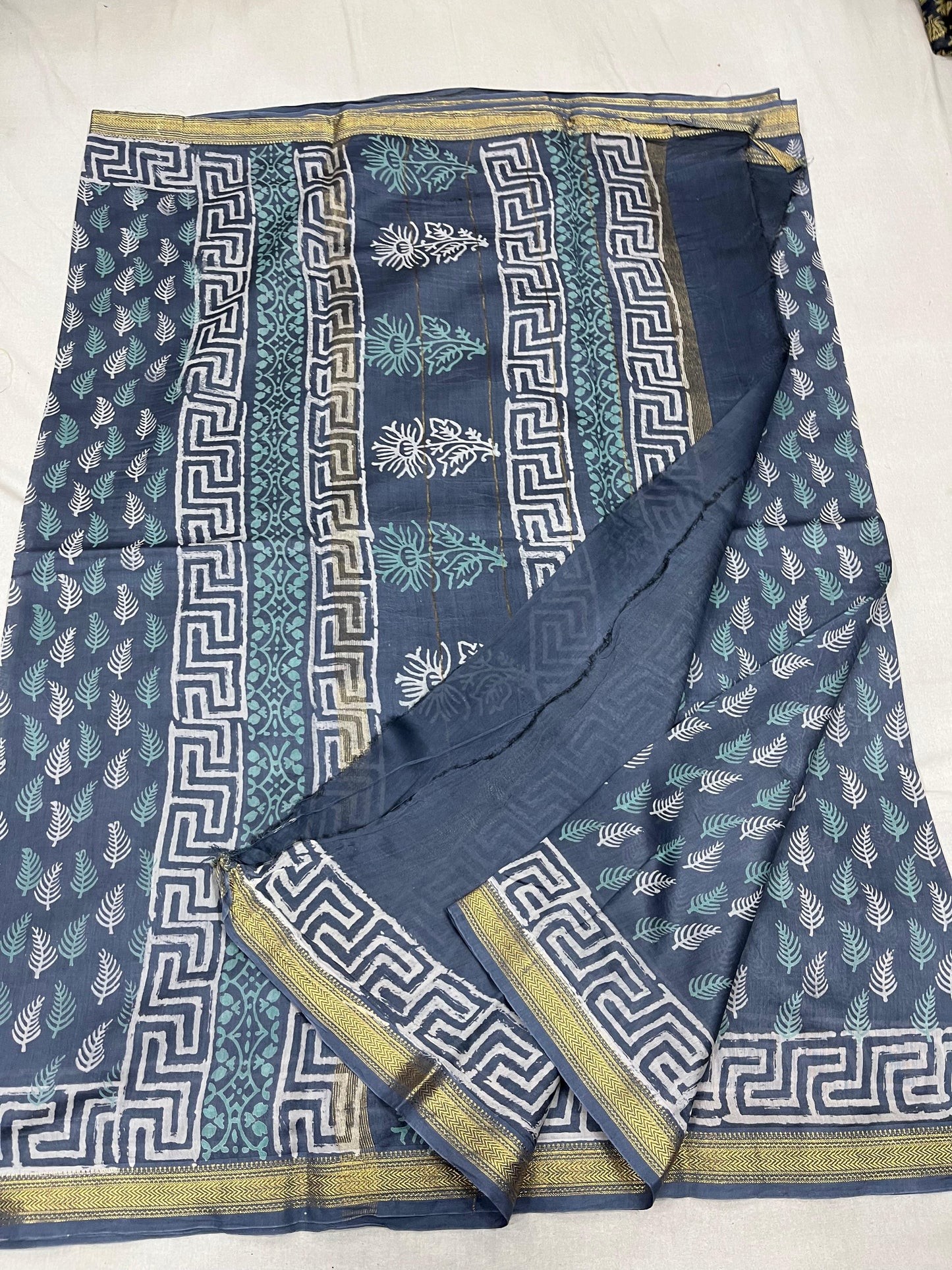 Maheshwari Block printed Saree VIII