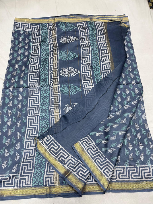 Maheshwari Block printed Saree VIII