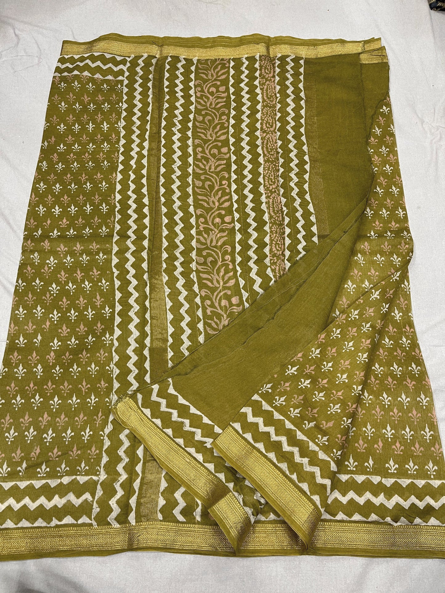 Maheshwari Block printed Saree X