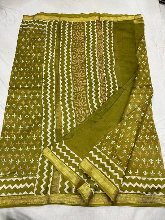 Maheshwari Block printed Saree X