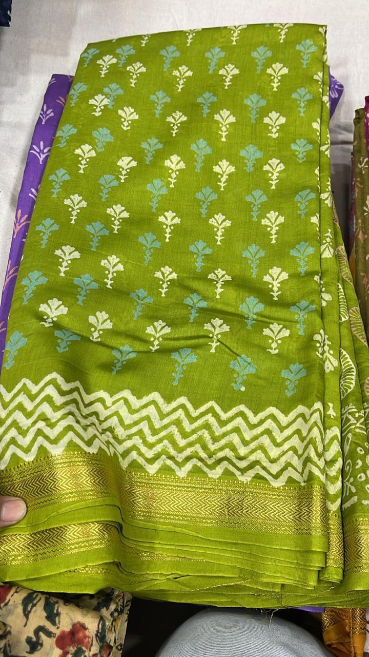 Maheshwari Block printed Saree II