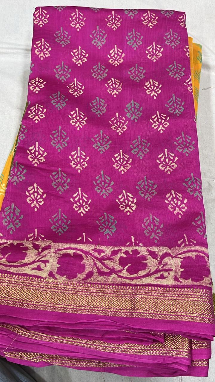 Maheshwari Block printed Saree III