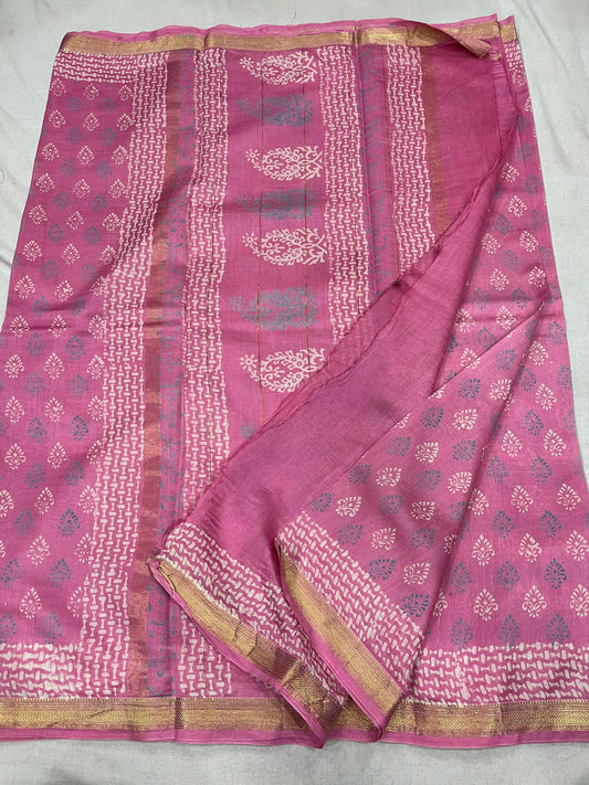 Maheshwari Block printed Saree XIV