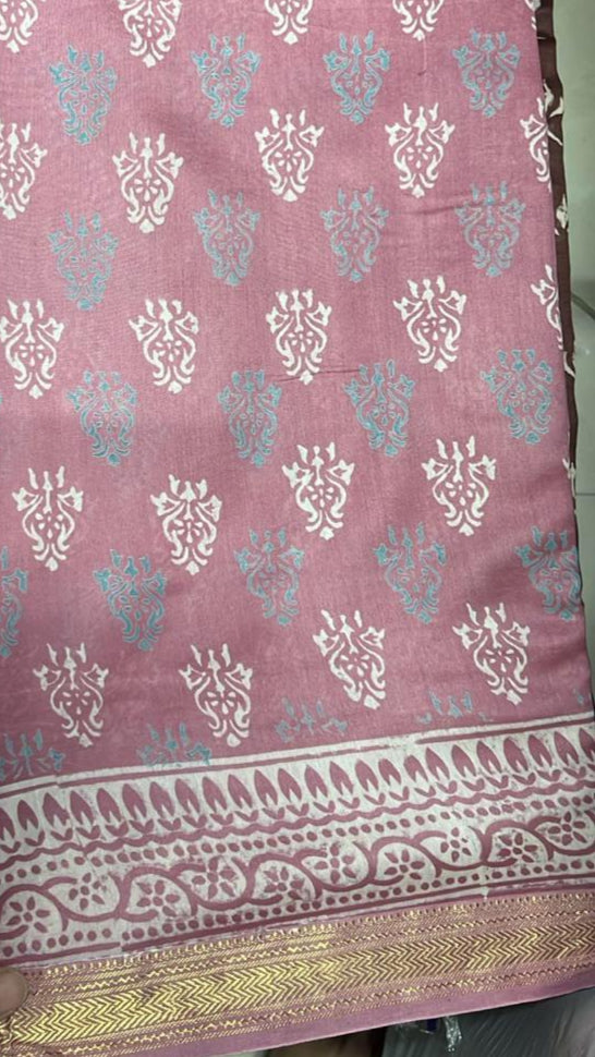 Maheshwari Block printed saree I