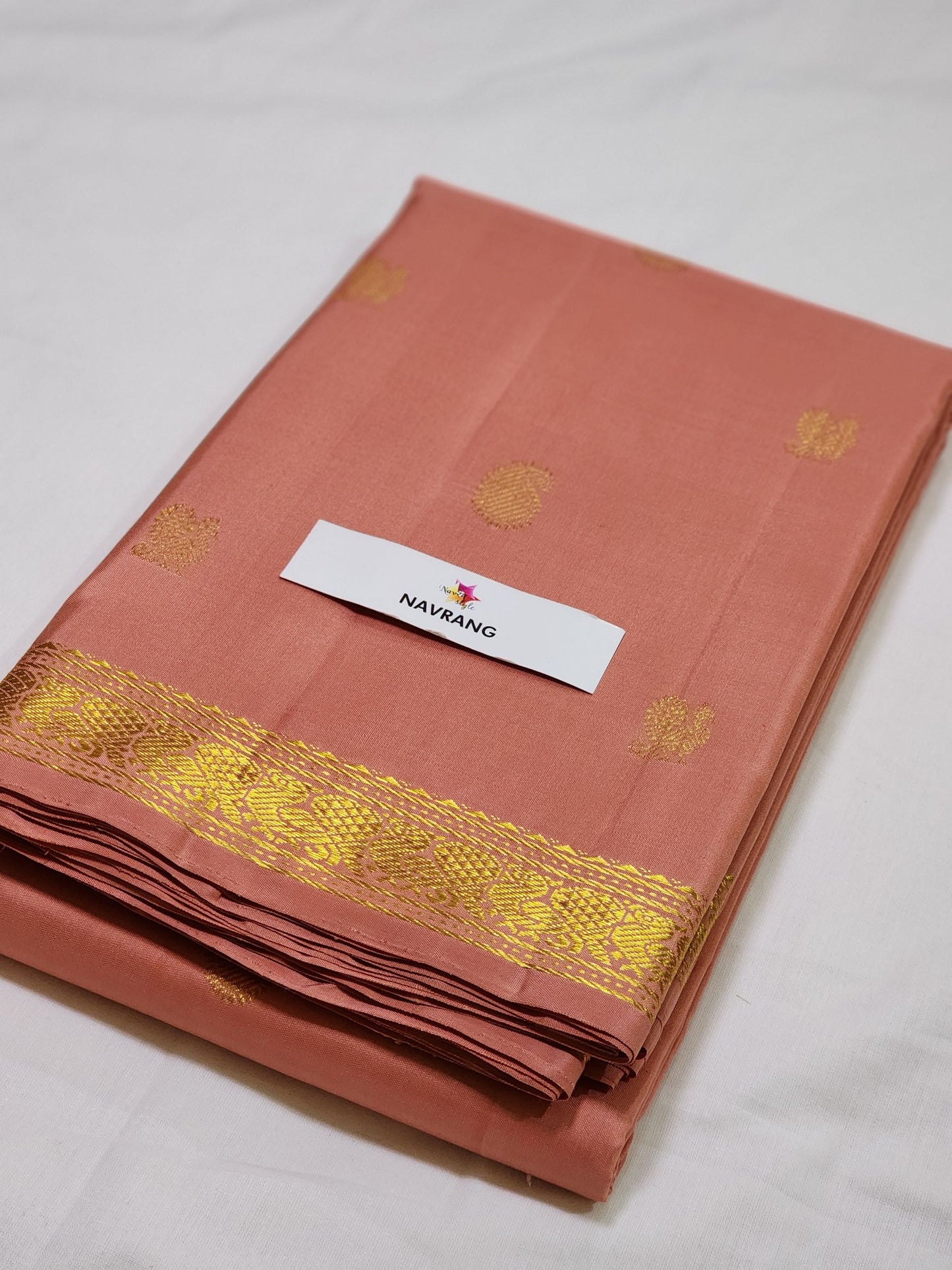 Pastel dual Shade pure Silk Kanchipuram Saree