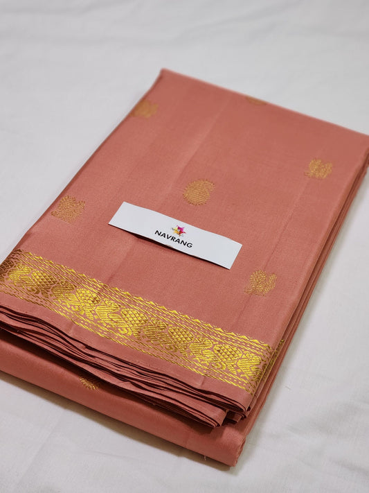 Pastel dual Shade pure Silk Kanchipuram Saree