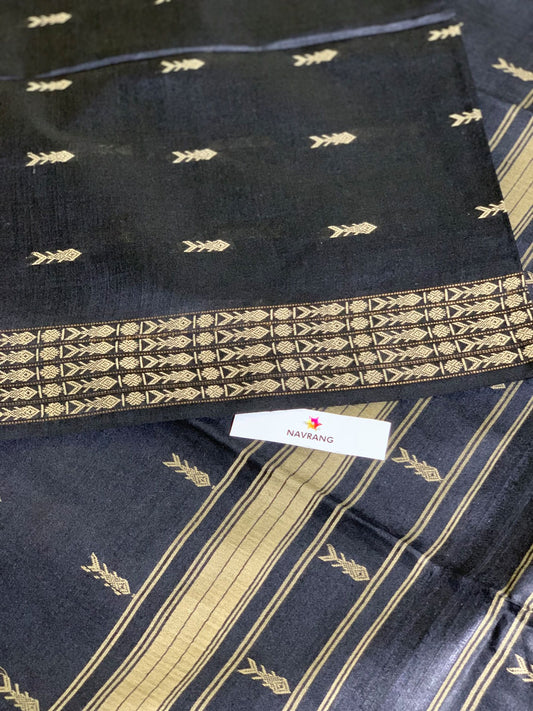 Woven Fish motif Tussar silk Saree