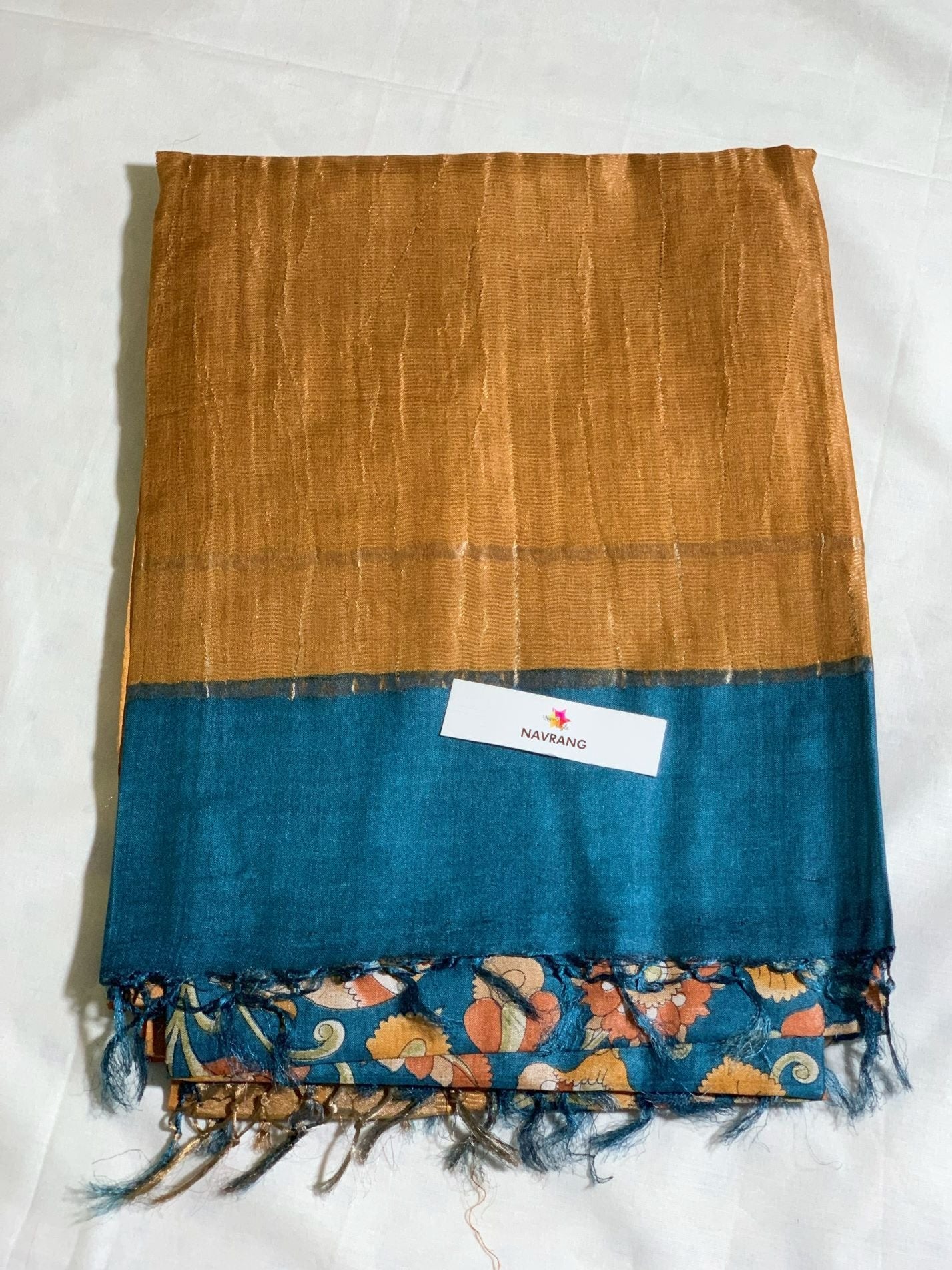 Peacock beauty Printed Tussar Silk saree