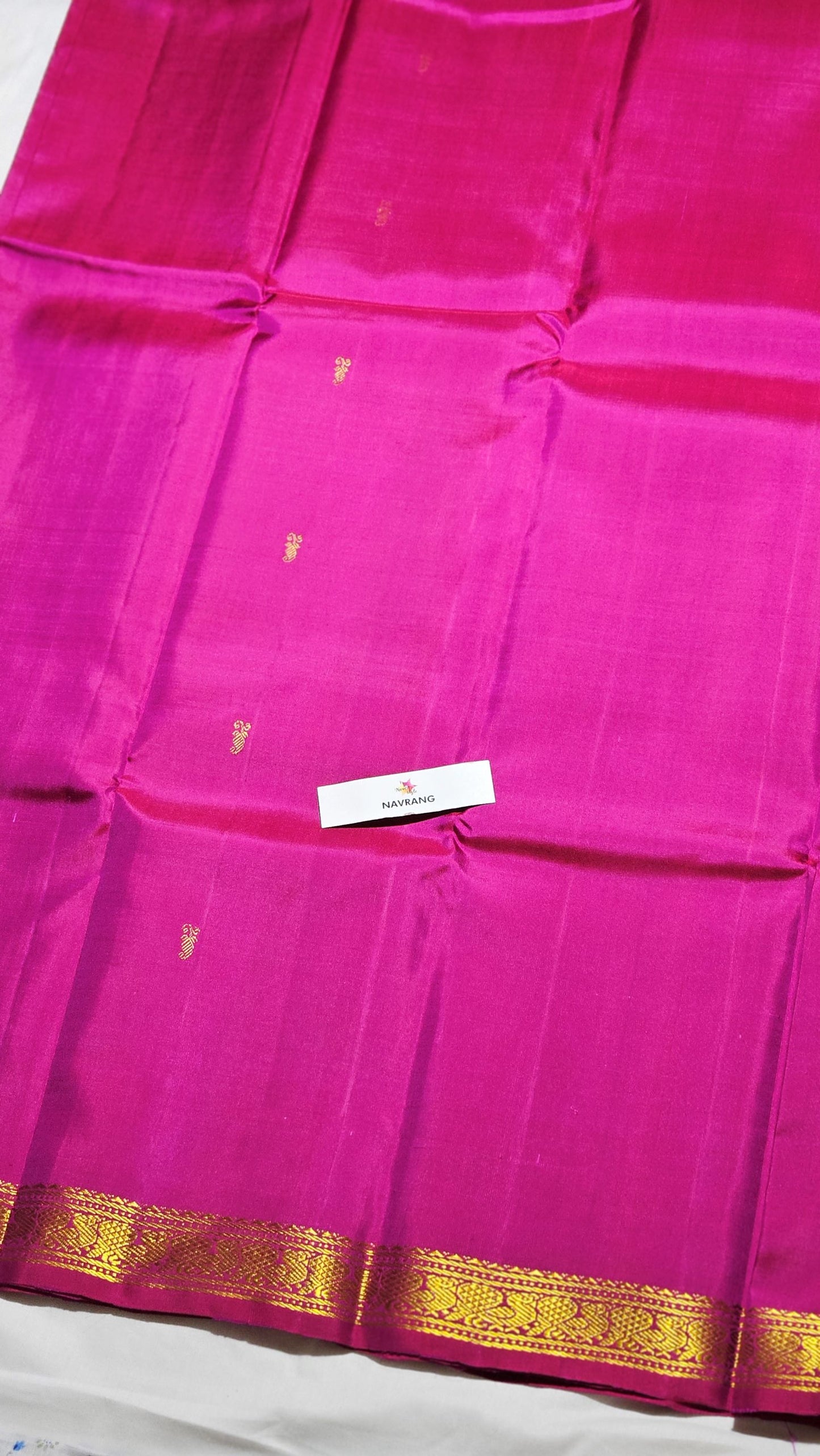 Pure Silk Kanjivaram Saree with zari motifs