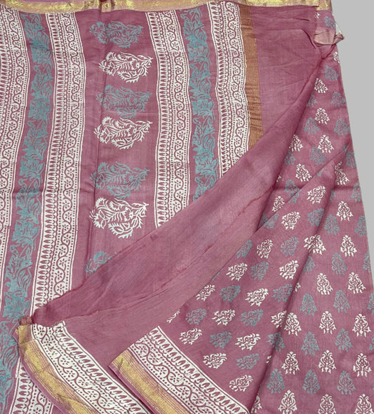 Maheshwari Block printed saree I