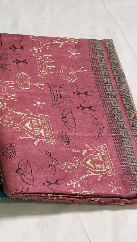 Embroidered Mix Cotton Saree